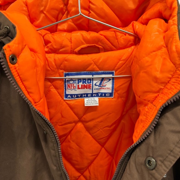 Vintage NWT Cleveland Browns NFL Pro Line Authentic Puffer Jacket Men's L - Picture 3 of 8